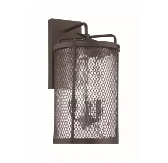 Blacksmith 17.5" 3-Light Outdoor Wall Light Matte Black Gilded Finish with Waterglass