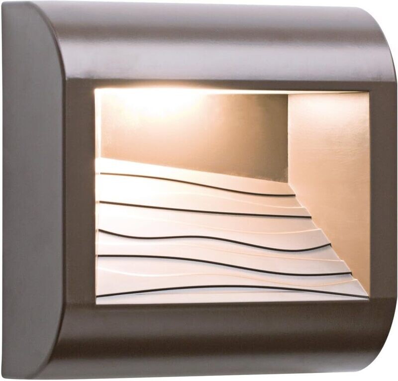 Movo Indoor/Outdoor 1-Light Wall Lantern Architectural Bronze Finish