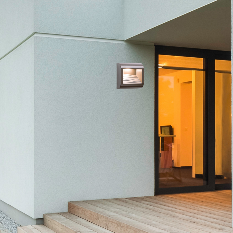 Movo Indoor/Outdoor 1-Light Wall Lantern Architectural Bronze Finish