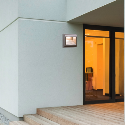 Movo Indoor/Outdoor 1-Light Wall Lantern Architectural Bronze Finish