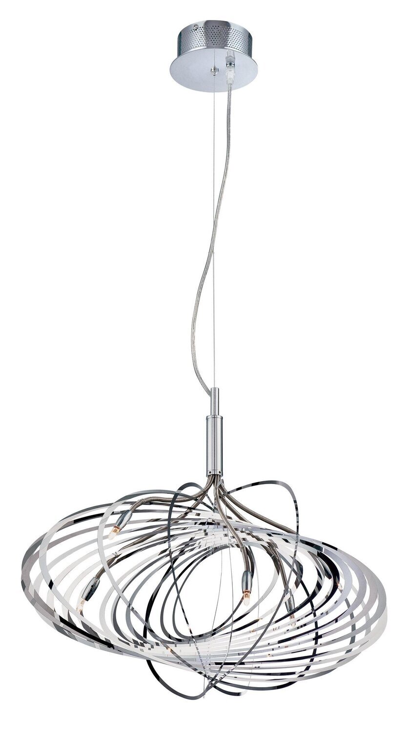 Contemporary 27&quot; Wide Delvina 5-Light Down Lighting Pendant Chrome and Stainless Steel
