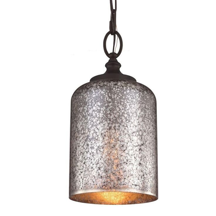 Hounslow Mini Pendant Oil Rubbed Bronze with Mercury Glass