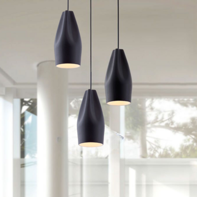 Subtropical Matte Black Contemporary Pendant 1X40W Blk