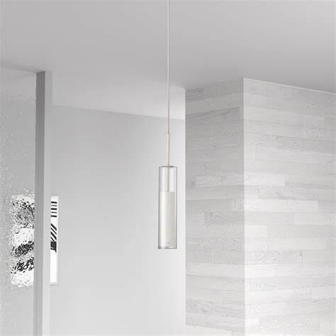 Contemporary Integrated LED Pendant White with Clear Glass
