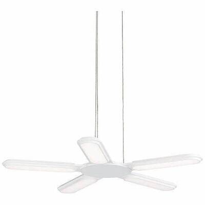 Ultra Modern Torque LED 27" Wide Pendant White Finish