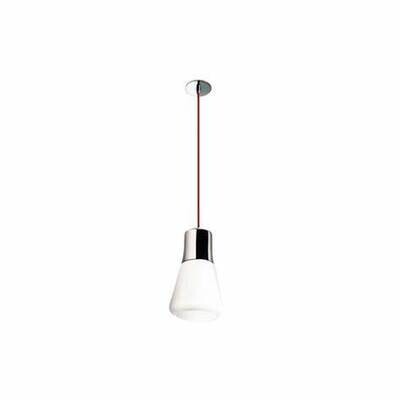 Drop 1-Light Pendant Chrome and Red