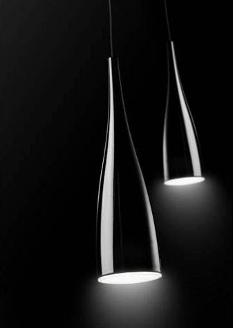 Clear 1-Light Pendant Steel and Black Lacquered Finish