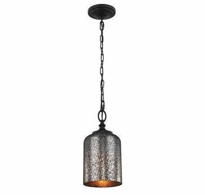 Hounslow Mini Pendant Oil Rubbed Bronze with Mercury Glass