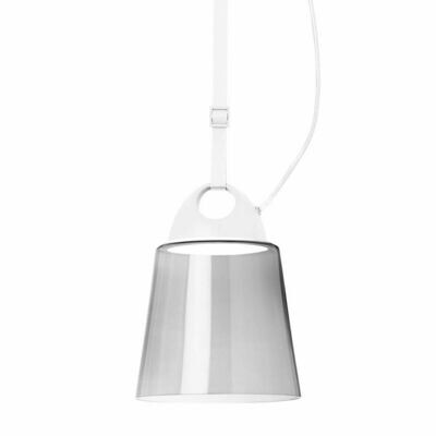 Karif LED Pendant White with Smoked Glass Shade