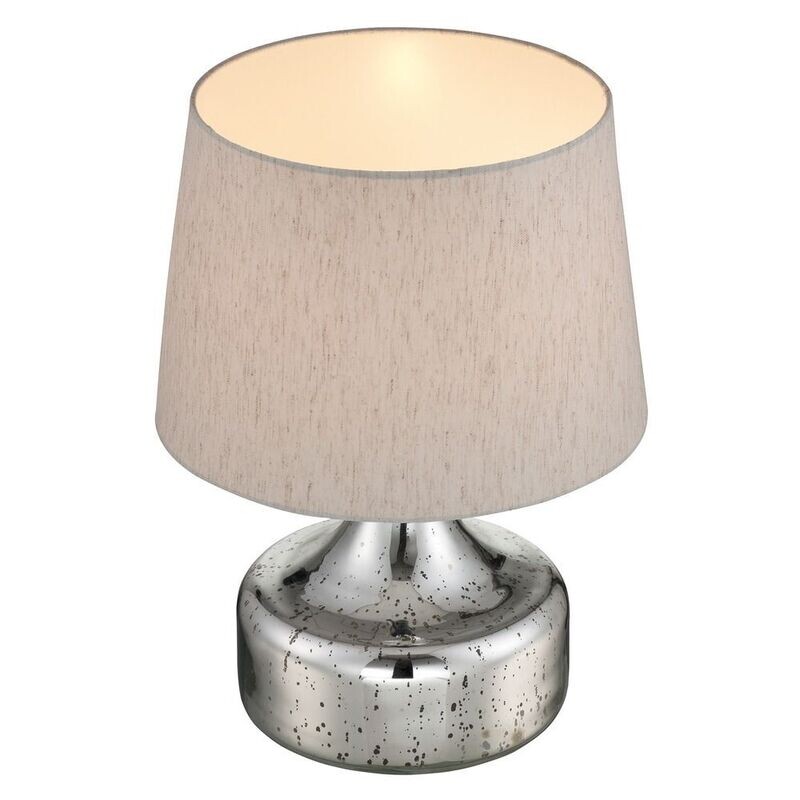 Silas Table Lamp Glass Body with Fabric Shade