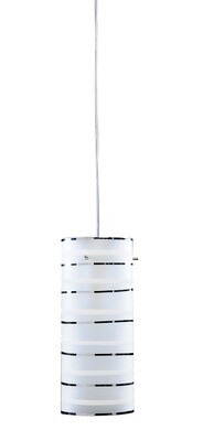 White Hanging Lamp GLASS SHADE CHROME PLATING