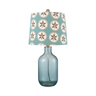 Delphin Table Lamp Smoked Azure Glass Finish