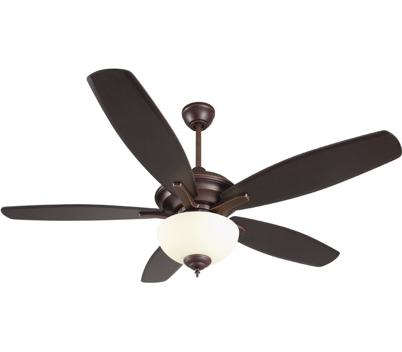Copeland 52" Ceiling Fan Oiled Bronze Gilded with Frosted White Glass