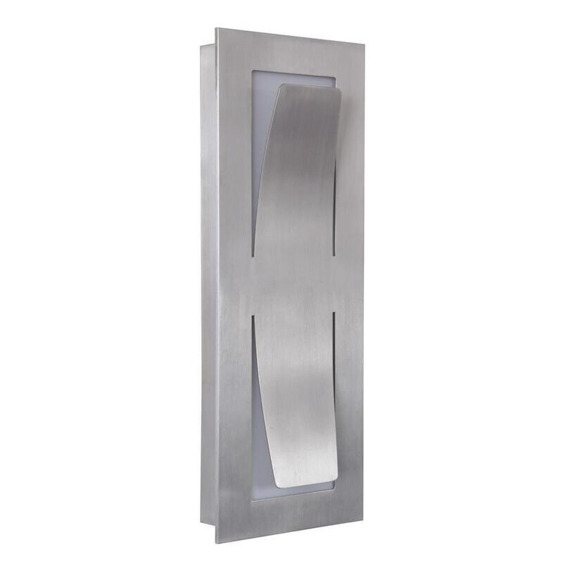 Enzo Small Outdoor Contemporary LED Wall Sconce Satin Aluminum