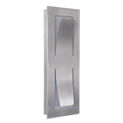 Enzo Small Outdoor Contemporary LED Wall Sconce Satin Aluminum