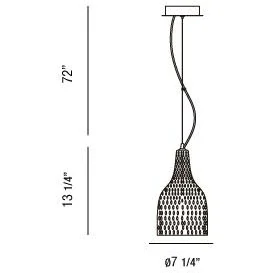 Altima 1-Light Small Contemporary Pendant Chrome with Clear Glass