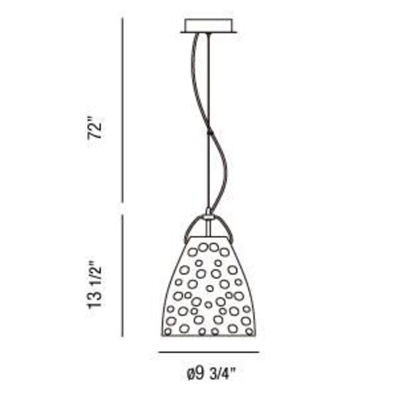 Amero 1-Light Large Pendant Chrome with Amber Glass