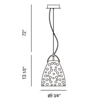 Amero 1-Light Large Pendant Chrome with Amber Glass