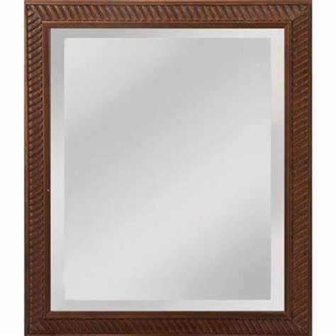 Everett Angled Carved Wood Wall Mounted Decorative Mirror 25"x 29"