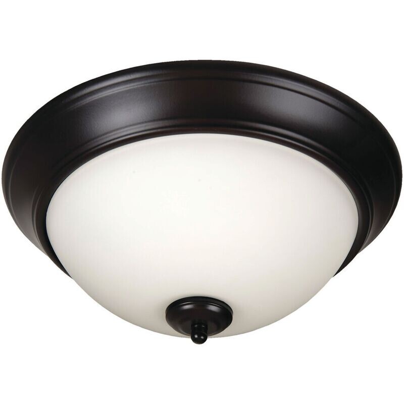 Pro Builder 3-Light Flushmount Oiled Bronze