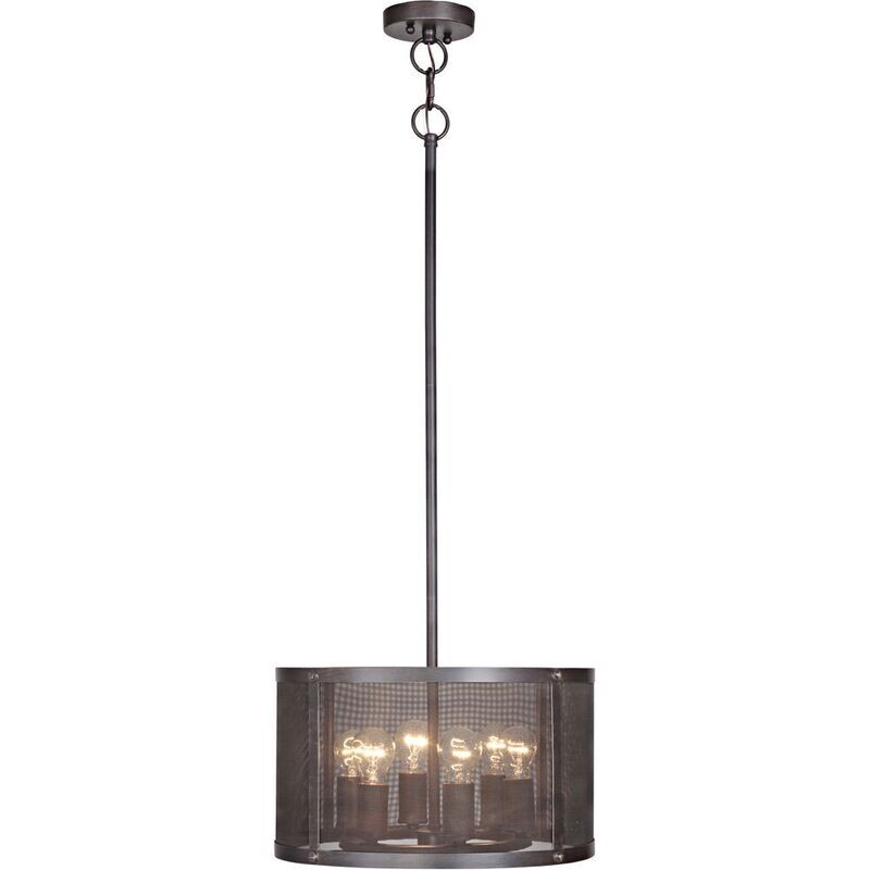 Black Smith Rustic R6-Light Pendant Matte Black