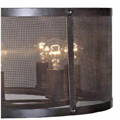 Black Smith Rustic R6-Light Pendant Matte Black
