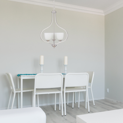 Serene 3-Light Pendant Brushed Polished Nickel
