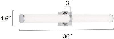 Lynk Contemporary 36"W LED Vanity Light in Polished Chrome