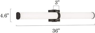 Lynk Contemporary 36"W LED Vanity Light Antique Bronze