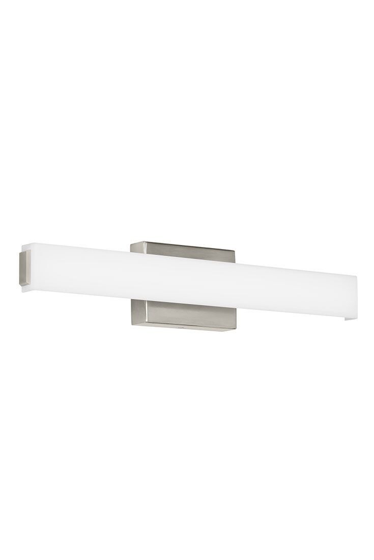 Contemporary Steele 24" Wide 3000K LED Bath Bar with Acrylic Diffuser Satin Nickel