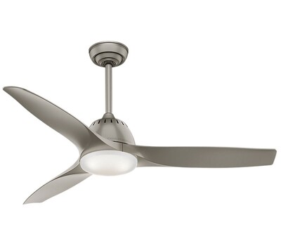 Hunter Fan Company Wisp 52-Inch Multiple Speeds Modern Ceiling Fan with LED Lights and 3 Blades, Grey/Pewter