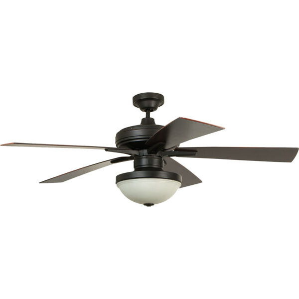 Riverfront Aged Bronze 52" Outdoor Ceiling Fan w/Light &amp; Pull Chains