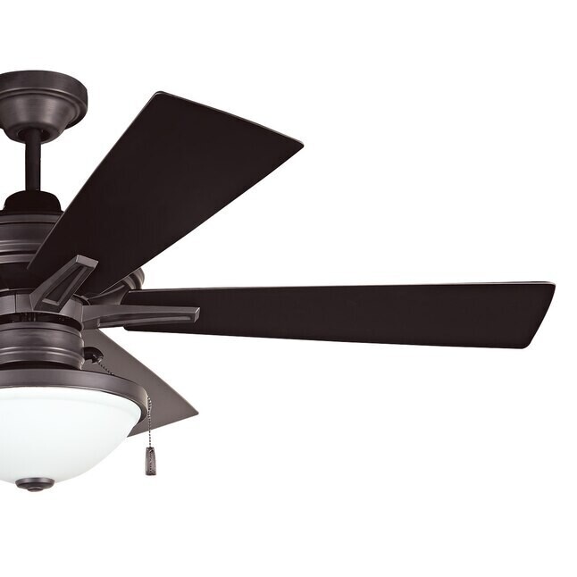 Riverfront Aged Bronze 52" Outdoor Ceiling Fan w/Light & Pull Chains