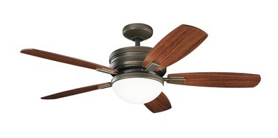Carlson 52-in Oiled Bronze Indoor Ceiling Fan with Light (5-Blade) LED 3000K CFM 6195