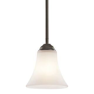 Keiran 1-Light Pendant Olde Bronze with Satin Etched Glass