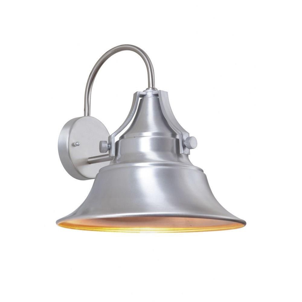 Union Small 1-Light Outdoor Wall Light Satin Aluminum
