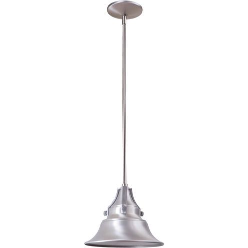 Union Industrial Light Indoor/Outdoor Pendant Satin Aluminum 8&quot;