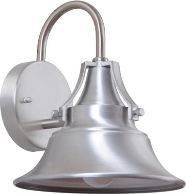 Union Small 1-Light Outdoor Wall Light Satin Aluminum