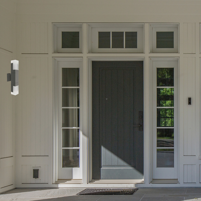 Contemporary Architectural Outdoor 2-Light Wall LED Dark Grey