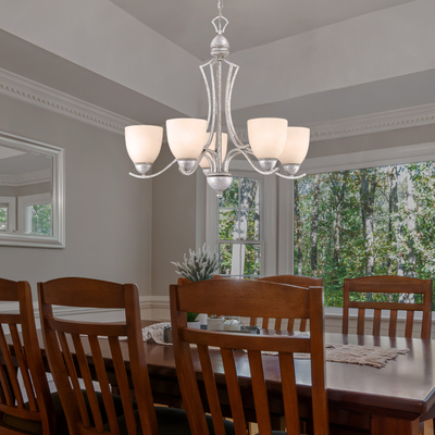 Triton 5-Light Chandelier Moonlight Silver