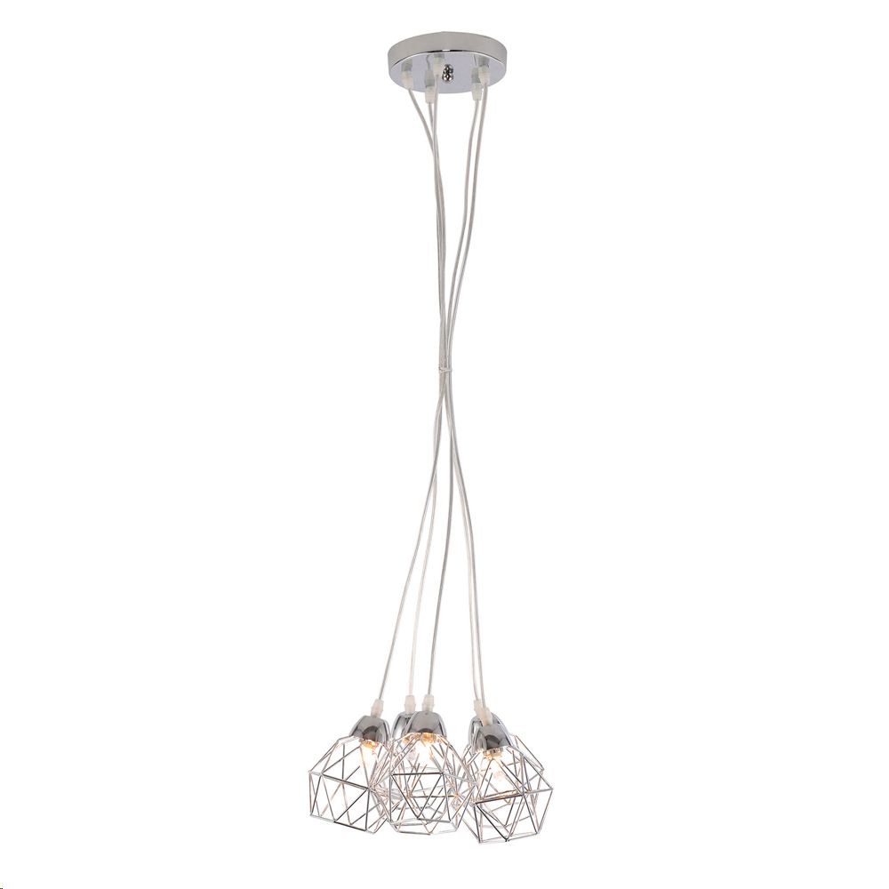 Metal 5-Light Pendant Chrome