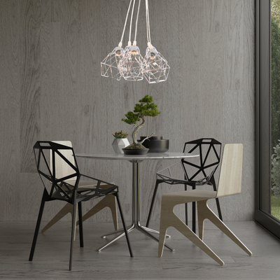 Metal 5-Light Pendant Chrome