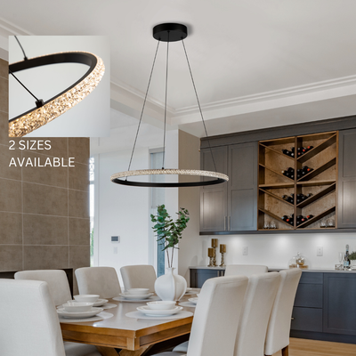 Nova Large LED Pendant Black
