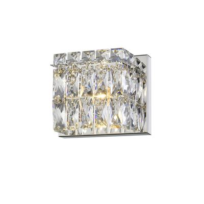 Elegant Crystal Magari Single LED Wall Light/Bathroom Sconce Chrome Elegant Crystal Magari Single LED Wall Light/Bathroom Sconce Chrome
