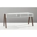 Mid Century Modern Laurel Coffee Table White/Walnut