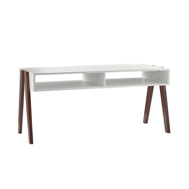 Mid Century Modern Laurel Coffee Table White/Walnut
