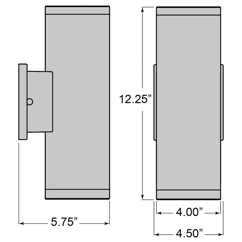 Marine Grade Bi-Directional Sandpiper Wall 3000K Satin and Frosted diffuser