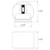 Marine Grade Contemporary LED 5" Curved Bi-Directional Outdoor Wall Washer Satin Nickel