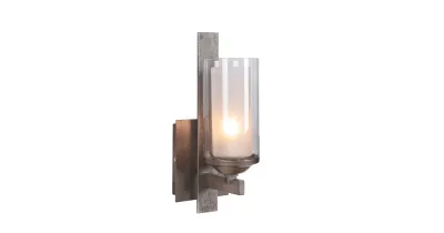 Rustic Modern 1 Light Wall Indoor Sconce Nat/ Vintage Iron Rustic Modern 1 Light Wall Indoor Sconce Nat/ Vintage Iron