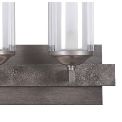 Rustic Modern 3 Light Wall Indoor Sconce Nat/ Vintage Iron